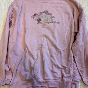 Northern Reflections Vintage Floral Crewneck Sweater - Pink